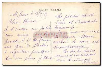 Les Sables-d'Olonne (Vendée) — Widok na wybrzeże i zasypkę — wydawca Artaud, nr 115 — Rewers