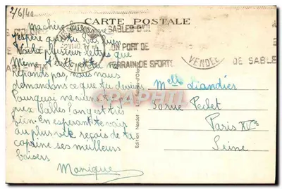 Les Sables-d'Olonne — Pescarze na przystani — Wydawnictwo Nardot — Rewers