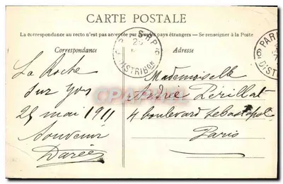 La ROCHE-SUR-YON (Vendée) — Część południowa miasta, w tle budynki garnizonu — Artlaud-Nozais, Nantes — Rewers