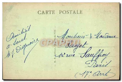 CROIX-DE-VIE (Vendée) — La Plage vista dalle Falaise — N.P. Editore — Verso