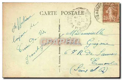 Croix-de-Vie — Les Rochers — G. Artaud, Nantes — Rewers