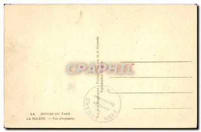 La Malène (48) — Ogólny widok — ARGRA — Rewers