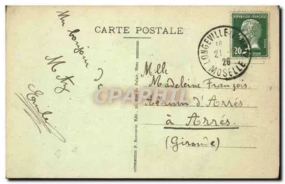 Metz - Wodospad Esplanade — n°41 — éditeur P. Bonnevie — Rewers