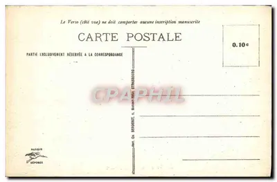Metz - Przebarwienie Pucelle — widok przepierzenia i miasta z kościołem, wydawca Ch. Bergeret, nr 80 — Rewers