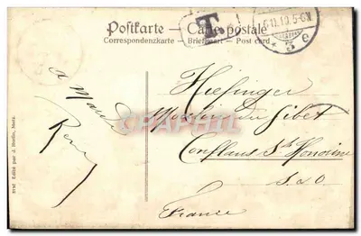 Metz — Deutsches Thor / Porte des Allemands — editada por J. Hurin, n° 3197 — Verso