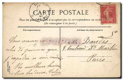 Ville de Deux-Sèvres — Vue centrale — L.V.C. série n°12 — Rewers