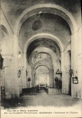 Interior da igreja - Cellefroin — Fot.édit. A. Gilbert, Angoulême - n° 800