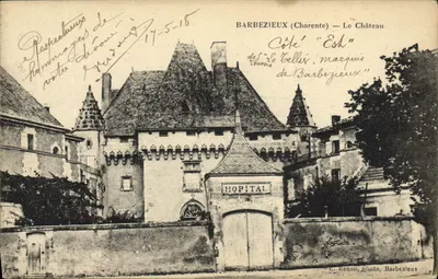 Barbezieux (Charente) — O Castelo — lado Leste, marquês de Barbezieux — E. Renou, foto, Barbezieux