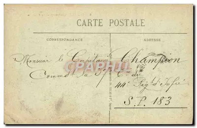 Barbezieux (Charente) — O Castelo — lado Leste, marquês de Barbezieux — E. Renou, foto, Barbezieux — Verso