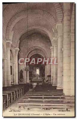 La Couronne (Charente) — A Igreja — Vista interna — coleção Mallibas