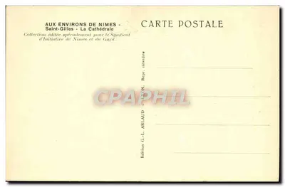 Saint-Gilles — Katedra — Wydawnictwo G.-L. Arlaud — Rewers