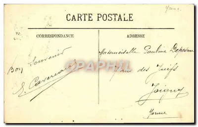 Auxerre — Widok panoramiczny z dzwonnicy katedry — Latarnia — Arnon-Calmus, Wydawca — Auxerre — Rewers