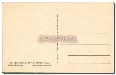 Grutas de Arcy-sur-Cure — Salão Gótico — A. Joublin — Verso