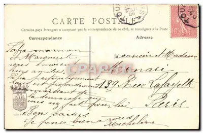 Villemeisson-sur-Orge — Widok z Epinay-sur-Orge — Wydawnictwo A. Thévenet, Savigny-sur-Orge, nr 43 — Rewers