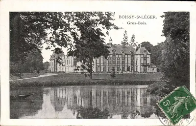Boissy-Saint-Léger — Gros-Bois — visão do castelo com lago