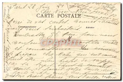 Bruyères-le-Châtel — Castelo de Bruyères — Vista tirada das Terrasses — Coleção Paul Allorge, Moirdhery — Série C, n° 4 — Verso