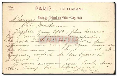 Paris... em passeio — Praça do Palácio de Justiça — Yvon — Verso