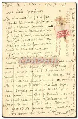 Brücke des Wechsels — Paris — Verlag Yvion, Nr. 107 — Rückseite