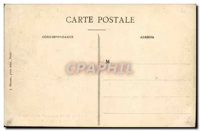 De overstroming van de Senna (Januari 1910) — Pas van het Havenhoofd Sint-Nicolaas, uitzicht genomen vanaf de Brug van de Heiligen-Vaderen — J. H. — Achterkant