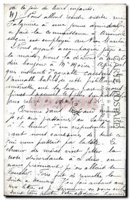 Inundações de Paris (Janeiro de 1910). Rue de Lille. Salvamento de uma mulher e de uma menina — Editor não identificado — Verso
