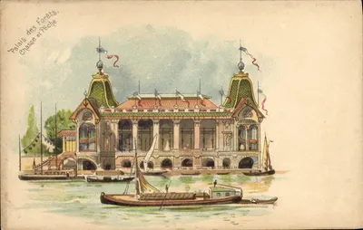 Palácio das Florestas, Caça e Pesca — Exposição Universal de 1889 — Editor não visível, número de série não visível