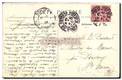 Stara pocztówka Paryż Saint Jacques Du Haut Pas — Rewers