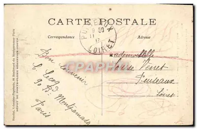 París – Boulevard du Montparnasse – El Nuevo Hotel de Correos y Telégrafos – Edición J.H. — Reverso