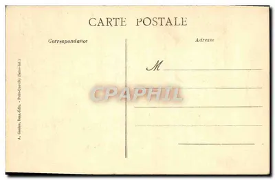 Het Louvre — Parijs — A. Goublon, Tekening met pen — Achterkant
