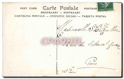 París — La Gran Inundación del Sena — Enero 1910 — El Jardín del Vert-Galant en el Puente Nuevo — N.D. Fot. — Reverso