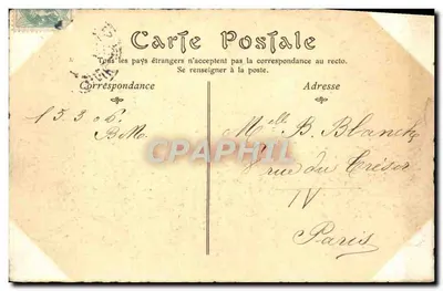 Stary Paryż — Teatr Porte Saint-Martin i wielkie bulwary, ok. 1830 — ND Phot — Rewers