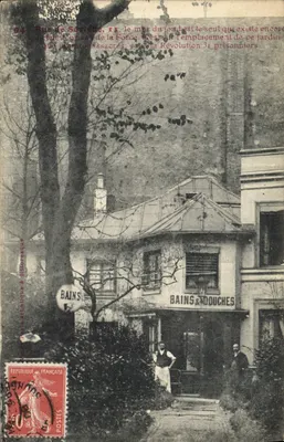 Rue de Sévigné, Paris — antiga prisão da Force — banhos & chuveiros — editor Paris artistique & pittoresque