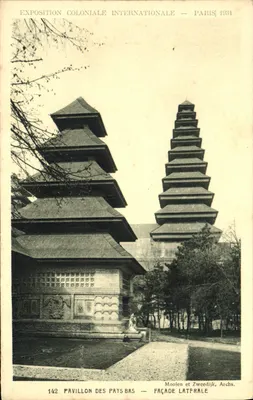 Exposition Coloniale Internationale — Pavillon des Pays-Bas — Façade latérale — Moojen et Zweedijk, Archs.