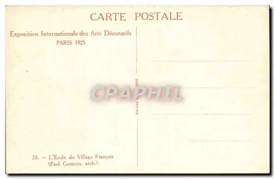 A Escola do Villaggio Francês — Exposição Internacional dos Artes Decorativas, Paris 1925 — Edição — Verso
