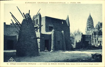 Afrique Occidentale Française — La Place du Marché Indigène — Exposition Coloniale Internationale — Paris 1934