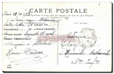 Paris — Le Trocadéro — éditeur Republique Française — Rewers