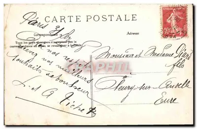 Paris — Parc Monceau — Pont sur canal, éditeur ELD, n°20 — Verso