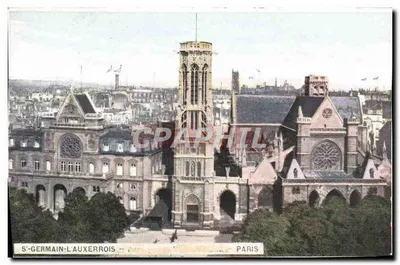 S'GERMAIN-LAUXERROIS — vista da catedral e do prédio administrativo — Paris