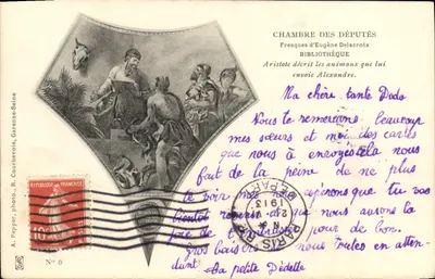 Sala dos Deputados — Frescas de Eugène Delacroix — Biblioteca — A. Pepper, foto, R. Courbevoie, Garenne-Seine, N° 6