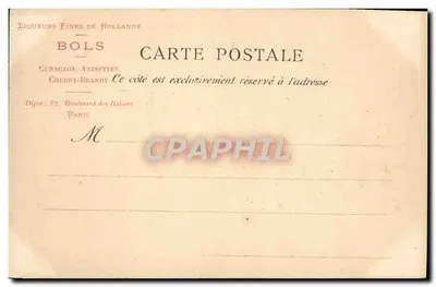 Parijs — Theater van het Vaudeville — Uitgever BOLS — Achterkant