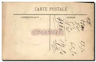 Bilhete postal antigo Paris A Estátua De Strasbourg — Verso