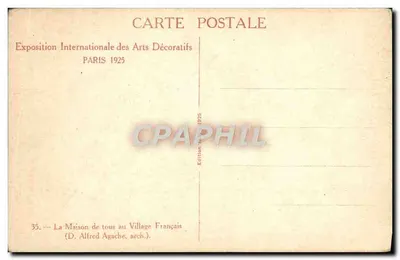 La Maison de tous — Internationale Ausstellung für Dekorative Künste, Paris 1925 — D. Alfred Agache, arch. — Rückseite