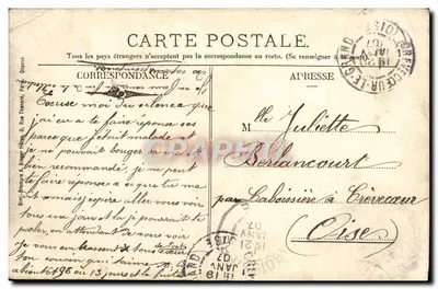 Hôpital Militaire St Martin — Pavillon des Ficvreux — éditeur imprimeur non visible, n°4 — Rückseite