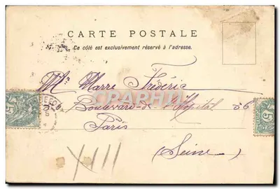 Parigi - Il Luxembourg — vista del giardino con statua di leone — editore Louis Burgy, n°5078 — Verso