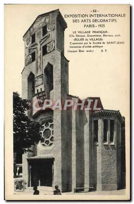 Igreja do Village Français — Exposição Internacional de Artes Decorativas, Paris 1925 — A.P. (Arquiteto: Jacque Droz)