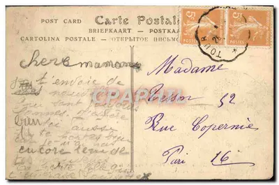 PARIS — A Grande Cheia do Sena (janeiro de 1910). Inundação do Grand Palais, Avenida d'Antin — ND Phot. — Verso