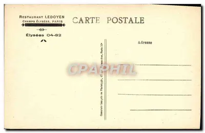 Restaurante LEDOYEN — Champs-Élysées — Paris — Verso