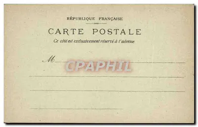 Palácio Bourbon — Presidência — Carta Fotográfica 23, editada pela Chocolat de la Cie Coloniale — Verso