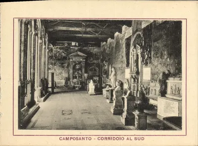Bilhete postal antigo Camposanto Corridolo Al Sud