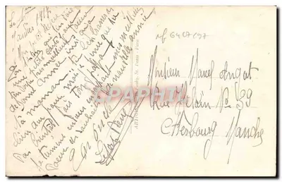 Dziecko w mundurze wojskowym — z kanonem i kwiatami — wydawca Artibus, St. Denis - Paryż, n° 640797 — Rewers