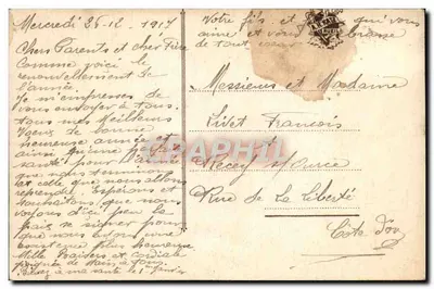 Soldado e jovem mulher — Boa Ano — J.K. n° 2232 — Verso